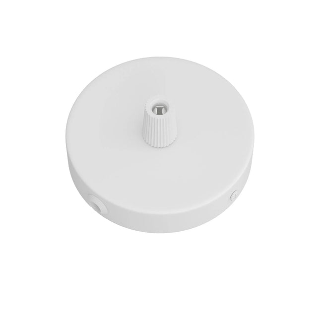 Kynda Light Kit MINI | Metalen plafondkap met 1 centraal gat en 2 zijdelingse gaten | Wit