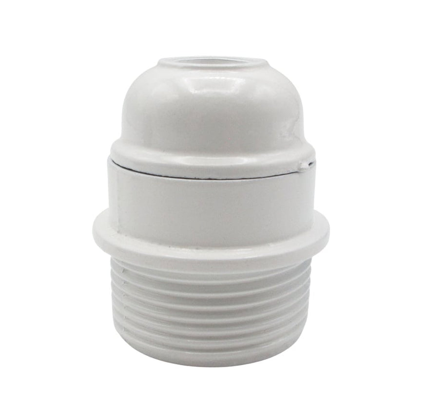Kynda Light Kunststof fitting met flens - Bakeliet look (E27) | Wit