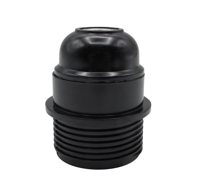 Kynda Light Kunststof fitting met flens - Bakeliet look (E27) | Zwart