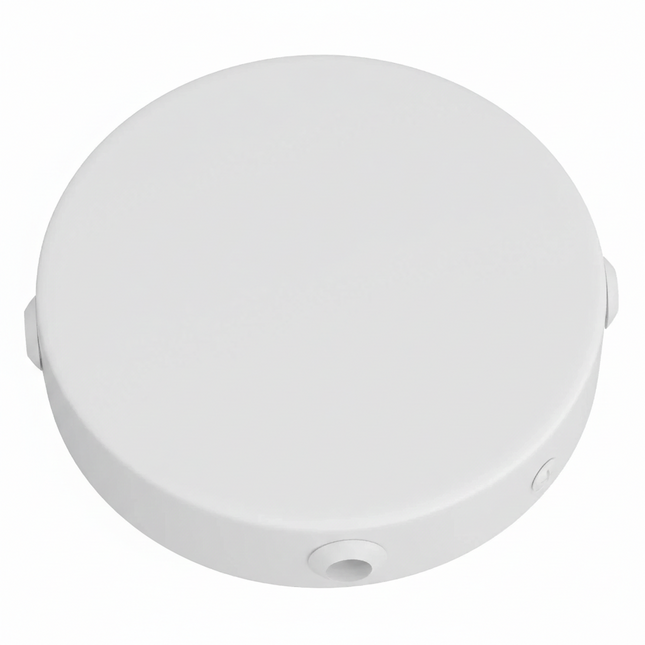 Kynda Light Metalen Plafondkap (centraaldoos) met 4 zijgaten (Ø120 mm) | Wit (mat)