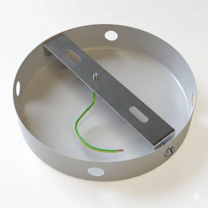 Kynda Light Metalen Plafondkap (centraaldoos) met 4 zijgaten (Ø120 mm) | Wit (mat)