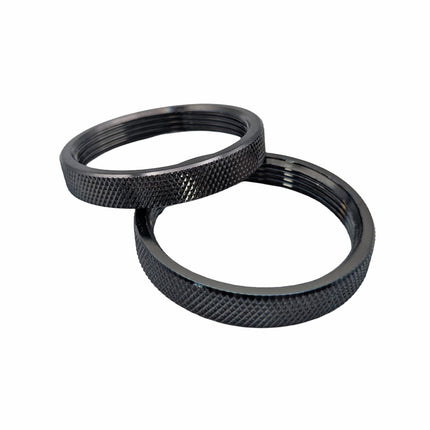 Kynda Light Metalen schroefring met gekartelde rand - E27 - ⌀50mm | Donkergrijs