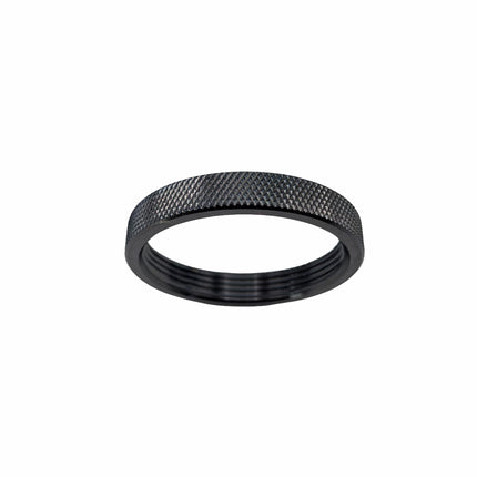 Kynda Light Metalen schroefring met gekartelde rand - E27 - ⌀50mm | Donkergrijs