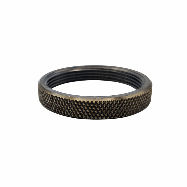 Kynda Light Metalen schroefring met gekartelde rand - E27 - ⌀50mm | Goud Brons