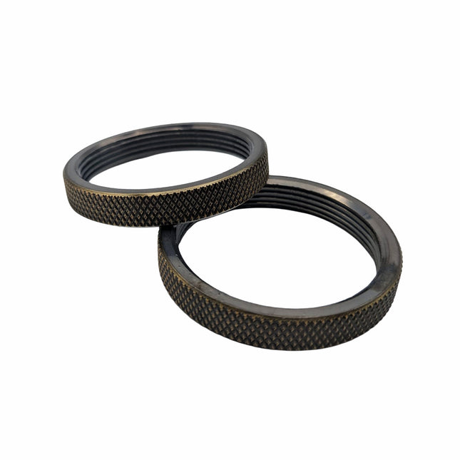 Kynda Light Metalen schroefring met gekartelde rand - E27 - ⌀50mm | Goud Brons