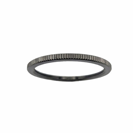 Kynda Light Metalen schroefring met gekartelde rand - E27 - ⌀50mm - hoogte 3mm | Donkergrijs