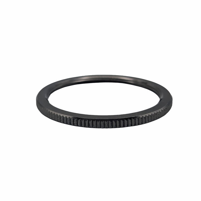 Kynda Light Metalen schroefring met gekartelde rand - E27 - ⌀50mm - hoogte 3mm | Donkergrijs
