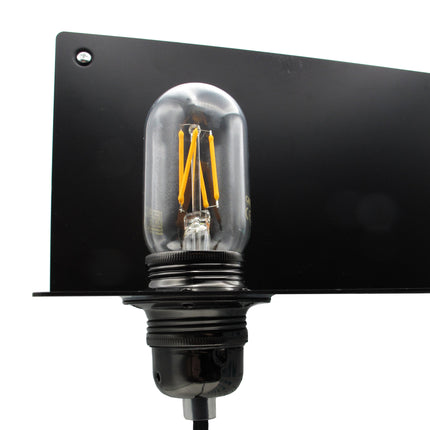 Kynda Light Metalen wandplank 'Bjorn' | Zwart XL