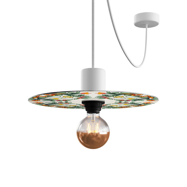 Kynda Light Mini Ellepì 'Maioliche' platte bibond lampenkap - 24 cm | Rood & Groen