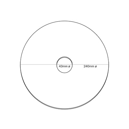 Kynda Light Mini Ellepì 'Maioliche' platte bibond lampenkap - 24 cm | Wit & Zwart