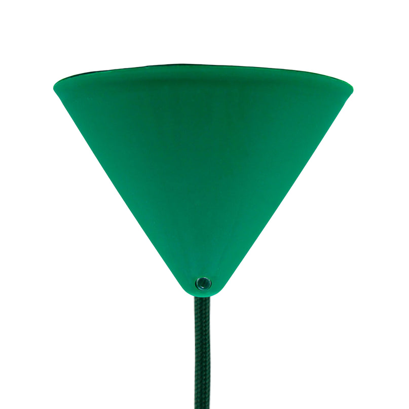 Kynda Light Plafondkap 'Axell' - 1 snoer - Ø120mm | Donkergroen