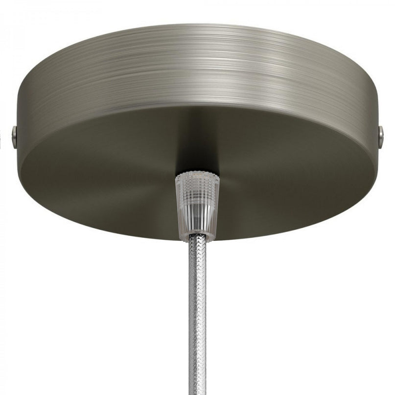 Kynda Light Plafondkap 'Enok XL' - Ø120 mm - metaal - 1 snoer | Geborsteld Titanium