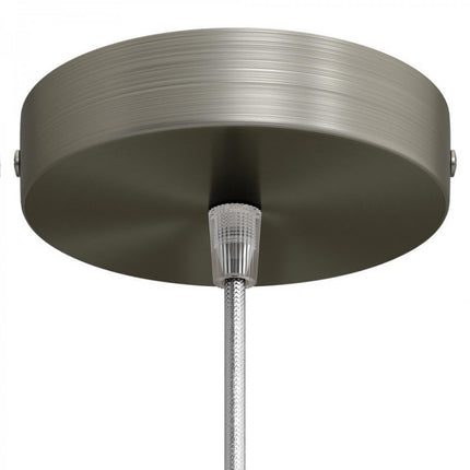 Kynda Light Plafondkap 'Enok XL' - Ø120 mm - metaal - 1 snoer | Geborsteld Titanium