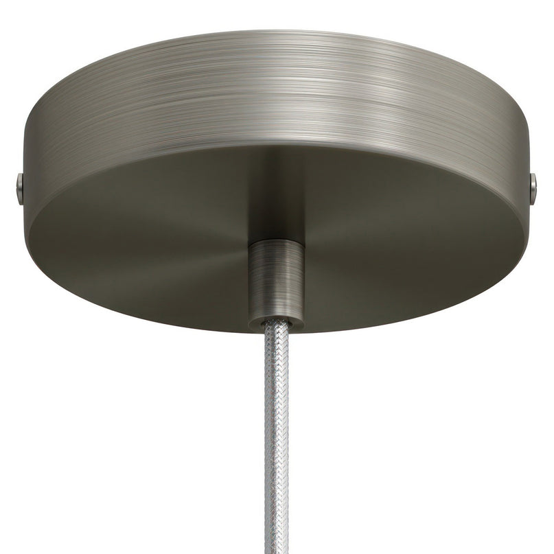 Kynda Light Plafondkap 'Enok XL' - Ø120 mm - metaal - 1 snoer | Geborsteld Titanium