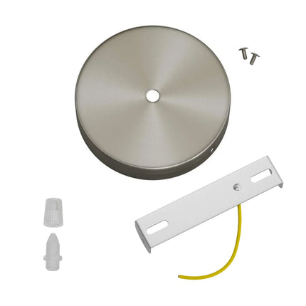 Kynda Light Plafondkap 'Enok XL' - Ø120 mm - metaal - 1 snoer | Geborsteld Titanium