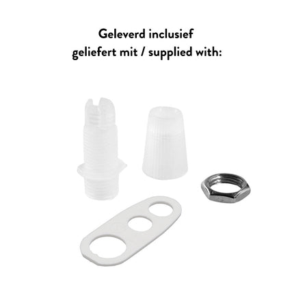 Kynda Light Plafondkap 'Hemming' metaal - 1 snoer  - Ø100mm | Chroom