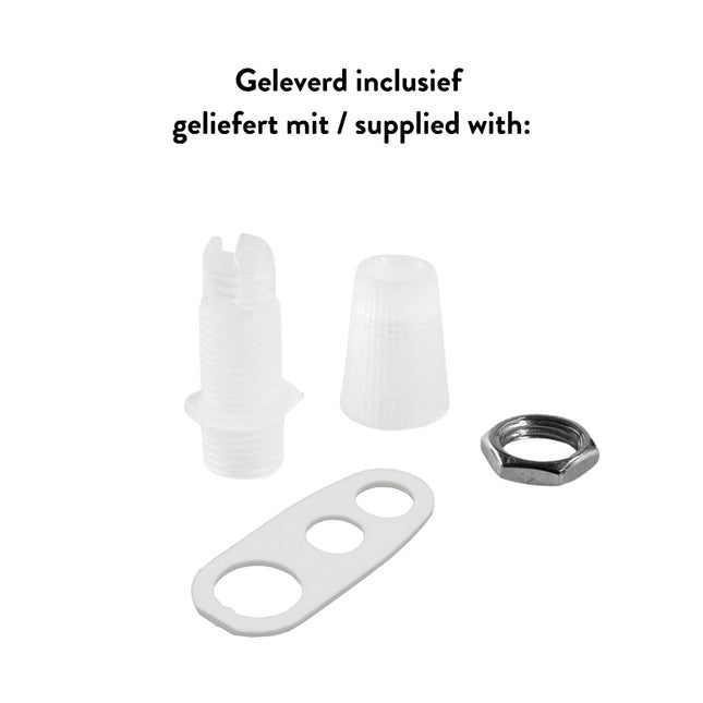 Kynda Light Plafondkap 'Hemming' metaal - 1 snoer  - Ø100mm | Chroom