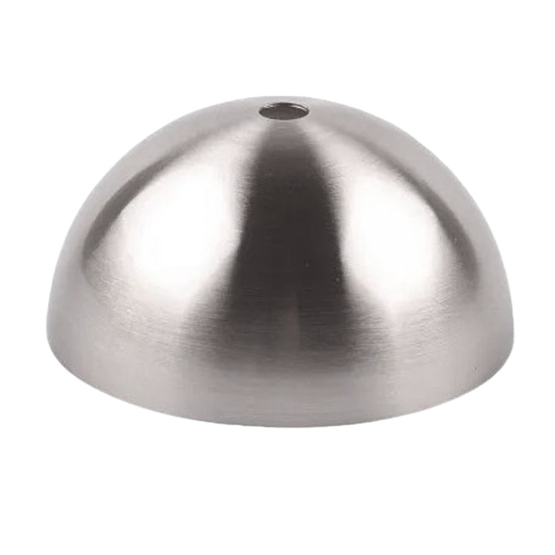 Kynda Light Plafondkap 'Hemming' metaal - 1 snoer - Ø100mm | Geborsteld Nikkel (RVS look)
