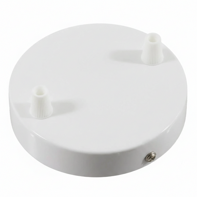 Kynda Light Plafondkap 'Levi XL' metaal - 2 snoeren - Ø120 mm | Wit (Mat)