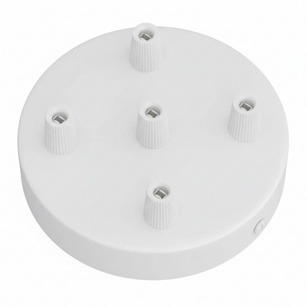 Kynda Light Plafondkap metaal - 5 snoeren - ø120 mm | Wit (mat)