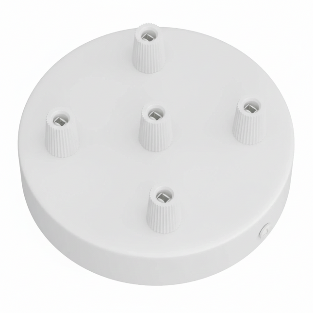 Kynda Light Plafondkap metaal - 5 snoeren - ø120 mm | Wit (mat)