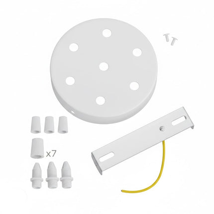 Kynda Light Plafondkap metaal - 7 snoeren | Wit (mat)