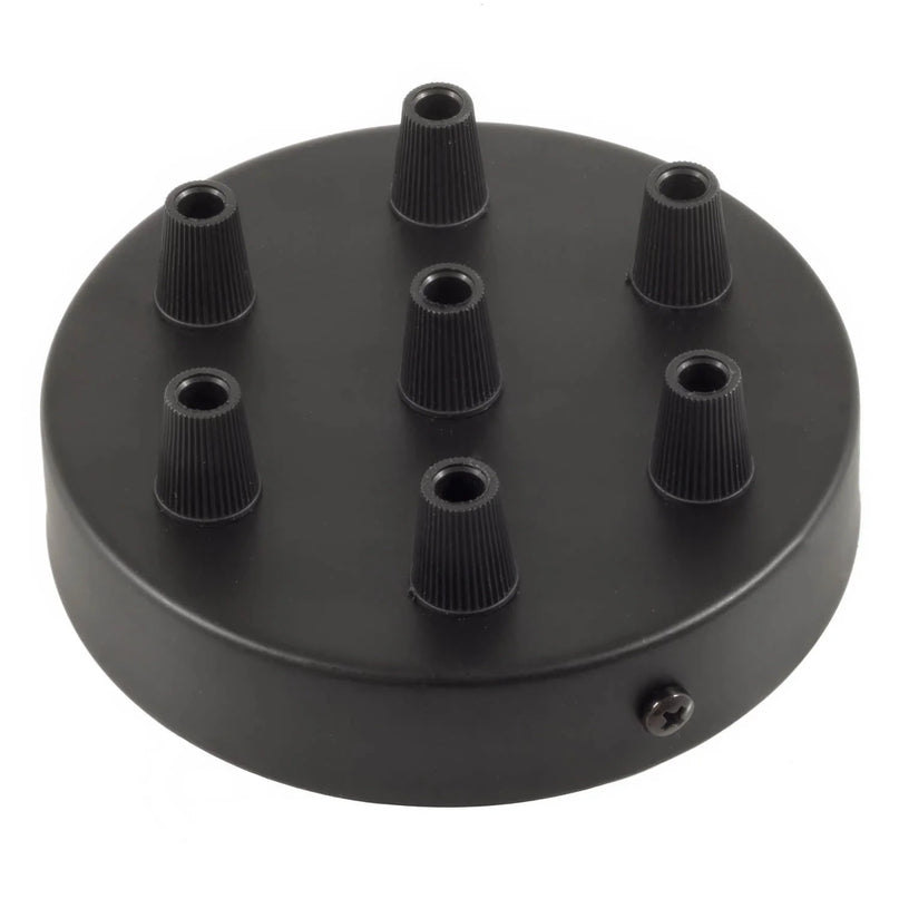 Kynda Light Plafondkap metaal - 7 snoeren | Zwart (mat)