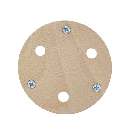 Kynda Light Plafondkap 'Woody' rond hout - 3 snoeren - Ø95mm