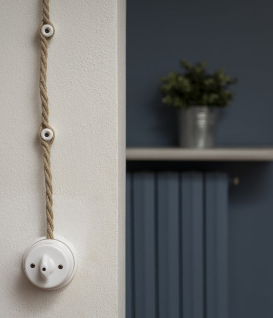 Kynda Light Porseleinen Napoleon draaischakelaar | Wit (glans)