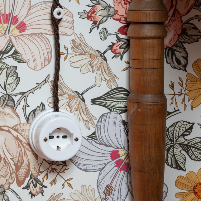 Kynda Light Porseleinen stopcontact | Wit (glans)