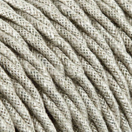 Kynda Light SAMPLE | Strijkijzersnoer Beige - gedraaid, linnen