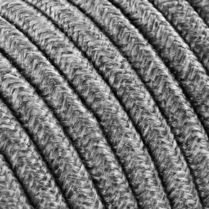 Kynda Light SAMPLE | Strijkijzersnoer Grijs mix - rond, linnen