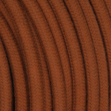 Kynda Light SAMPLE | Strijkijzersnoer Terracotta - rond, linnen