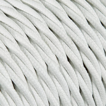 Kynda Light SAMPLE | Strijkijzersnoer Wit - gedraaid, effen stof
