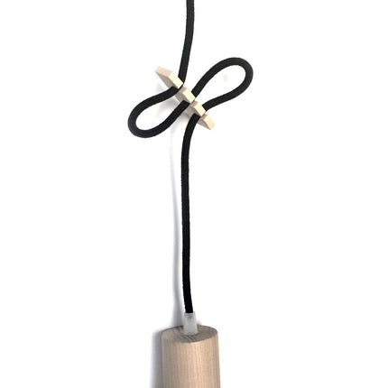 Kynda Light Snoerklem 'Knut' voor stofkabel | Hout