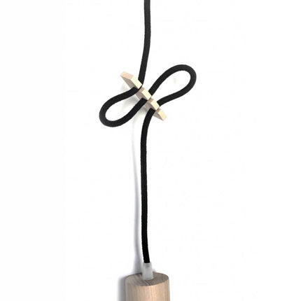 Kynda Light Snoerklem 'Knut' voor stofkabel | Hout
