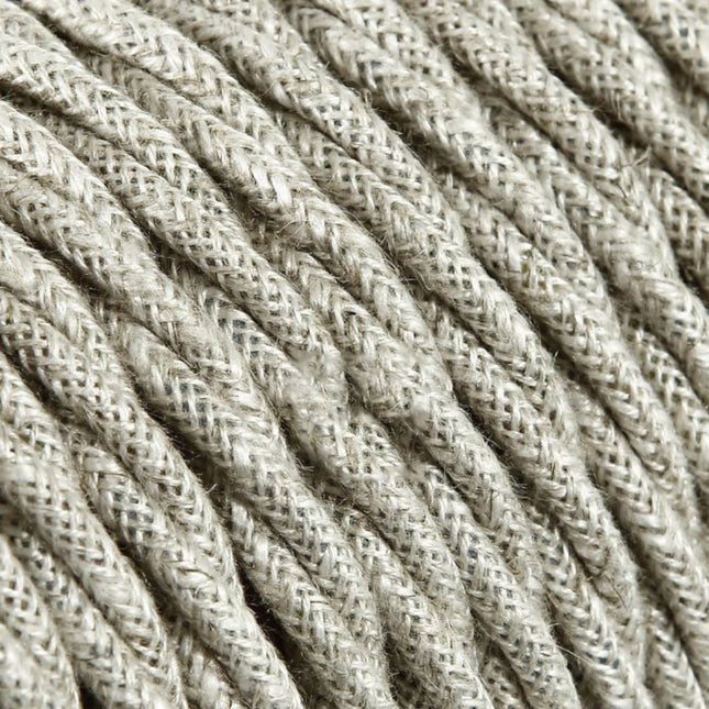 Kynda Light Strijkijzersnoer Beige - gedraaid, linnen