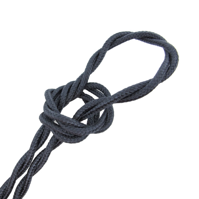 Kynda Light Strijkijzersnoer Donkergrijs Grafiet- gedraaid, linnen