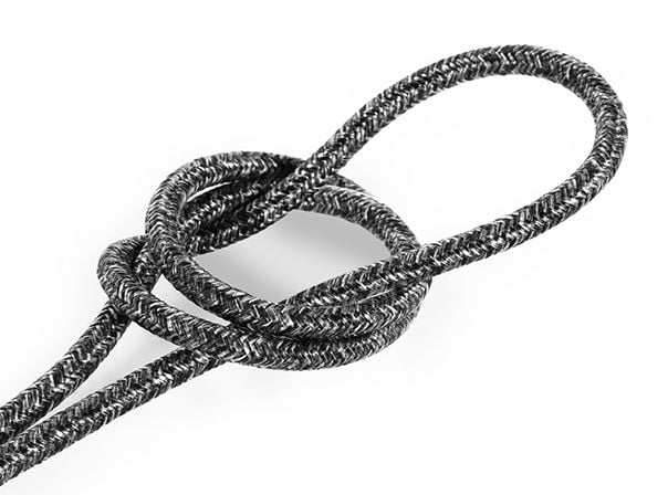 Kynda Light Strijkijzersnoer Donkergrijs mix - rond, linnen