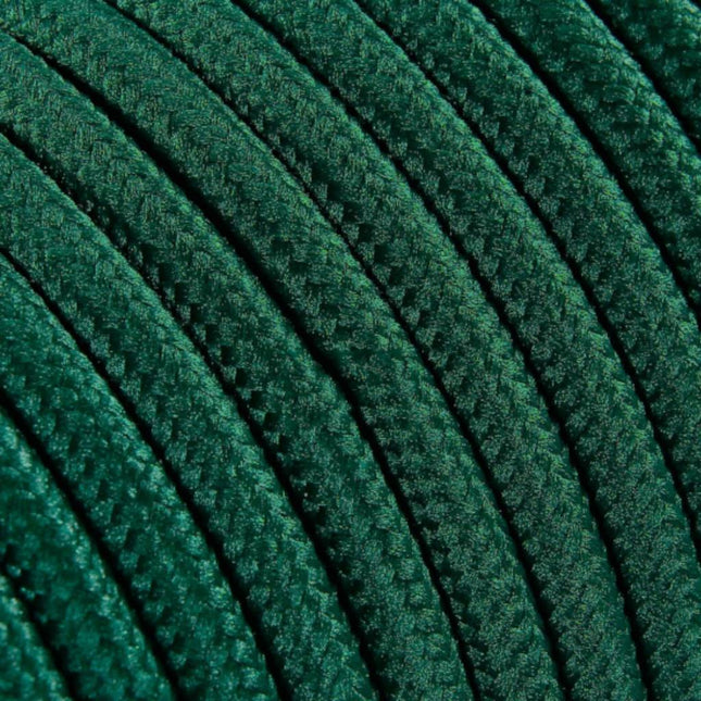 Kynda Light Strijkijzersnoer Donkergroen - rond, effen stof