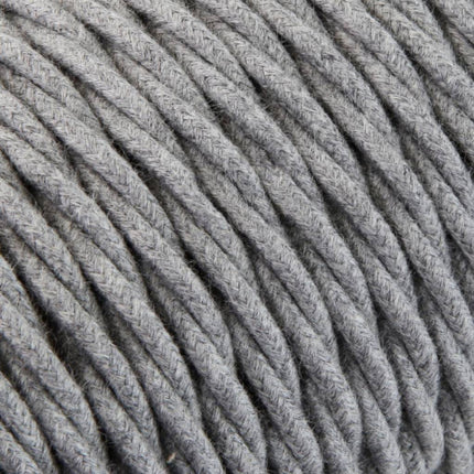 Kynda Light Strijkijzersnoer Grijs - gedraaid, linnen