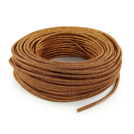 Kynda Light Strijkijzersnoer Koper (glitter) - rond, effen stof