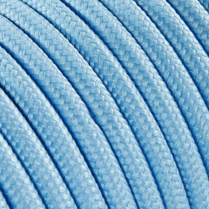 Kynda Light Strijkijzersnoer Lichtblauw - rond, effen stof