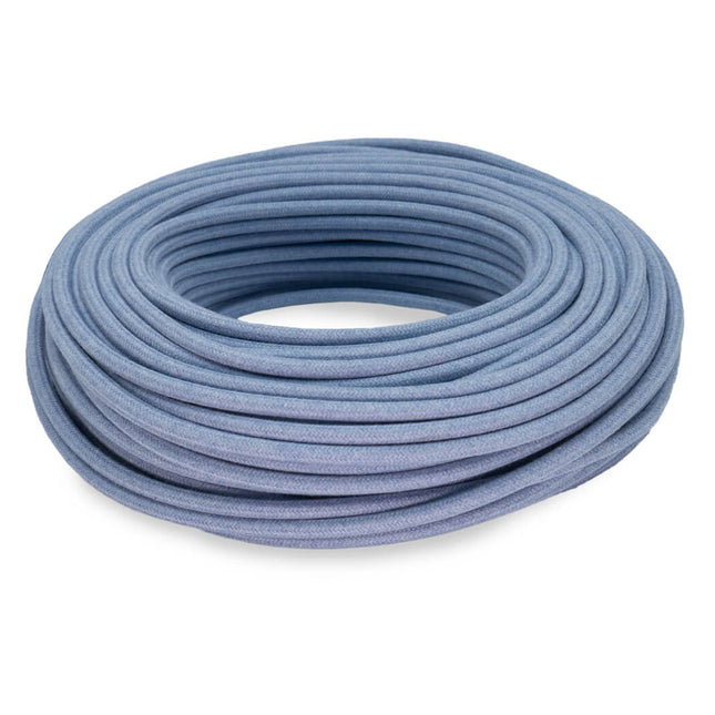 Kynda Light Strijkijzersnoer Lichtblauw - rond, linnen