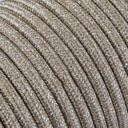 Kynda Light Strijkijzersnoer Lichtbruin (glitter) - rond, effen stof