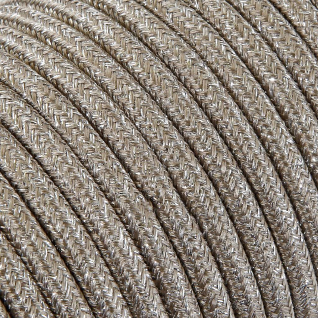 Kynda Light Strijkijzersnoer Lichtbruin (glitter) - rond, effen stof