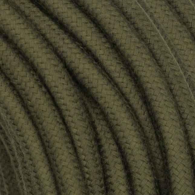 Kynda Light Strijkijzersnoer Mosgroen - rond, linnen