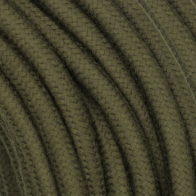 Kynda Light Strijkijzersnoer Mosgroen - rond, linnen