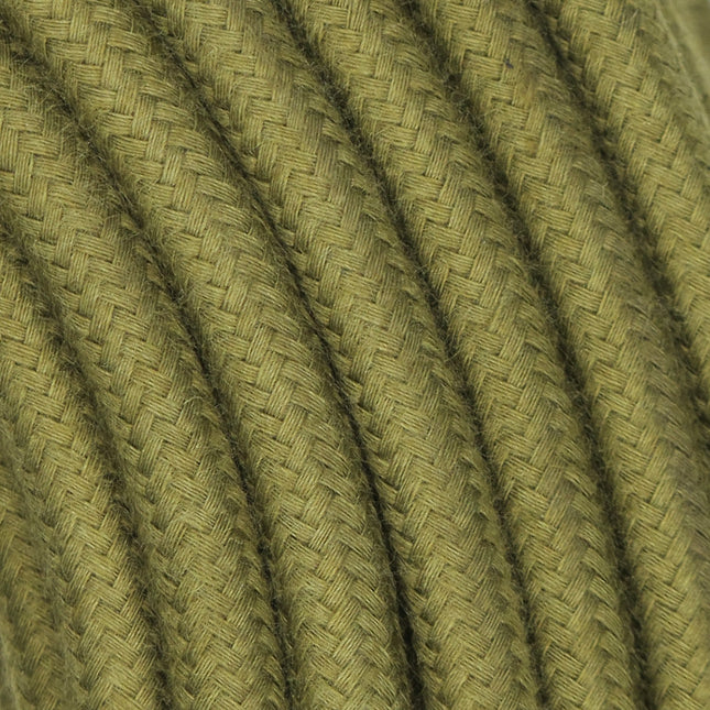 Kynda Light Strijkijzersnoer Olijf Groen - rond, linnen