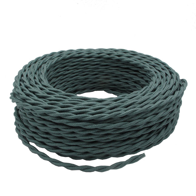 Kynda Light Strijkijzersnoer Salie - gedraaid, linnen